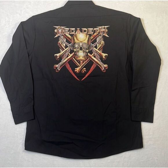 Megadeth vintage Dickies collab Button down concert release shirt NWT Men Medium - Picture 1 of 8